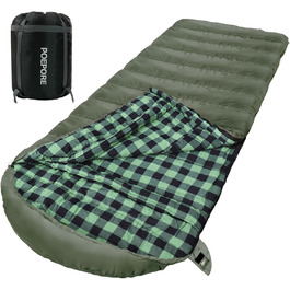 Спальний мішок Poepore Outdoor Winter для дорослих, Extra Wide, 3-4 сезони, XXL, теплий бавовняний фліс, 230*100см, 0°C
