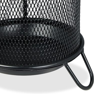 Стійка для парасоль - Relaxdays, металева, кругла, чорна, 52,5 x 16 см