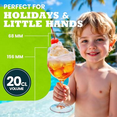 Premium Unbreakable Red Wine Glasses - Reusable Plastic, 25cl, 6-Pack