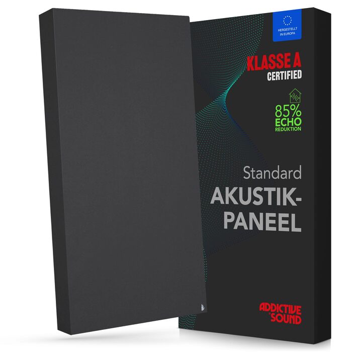 Акустична панель Addictive Sound Schallabsorber Wand Standard для студії, звукопоглинаюча панель з акустичною ватою (Клас A), 100x50x11 см, Graphite