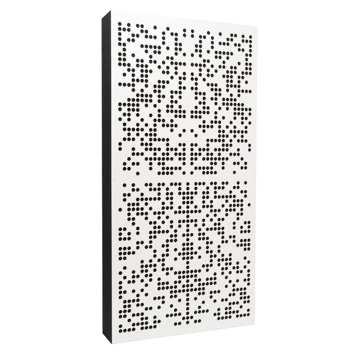 Акустична панель Bluetone Acoustics Binary AbFuser — поглинач та дифузор для шумоізоляції студії, домашнього кінотеатру та вітальні (100x50x10 см, білий)