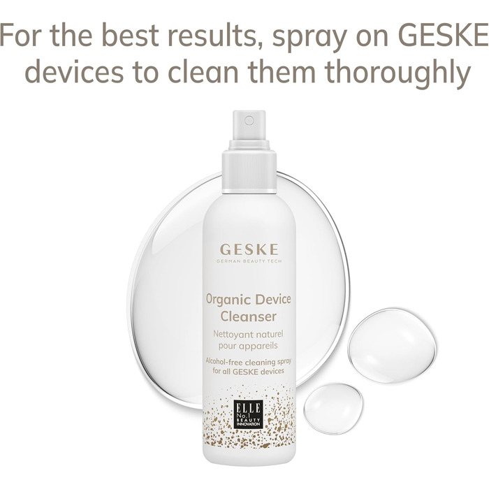 GESKE Sonic LED Full-Body Brush - Щітка для тіла з LED та Sonic-вібрацією | 9 в 1 | Інтенсивне пілінгування та масаж | Глибоке очищення | Білий