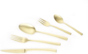ECHTWERK Avelino Flatware Set, Gold Edition, 20-piece, Dinnerware for up to 4 people, 18/10 Stainless Steel, Matte Finish, High-Quality Cutlery Set, for Dining Table, Table Decoration for Weddings & Festive Occasions