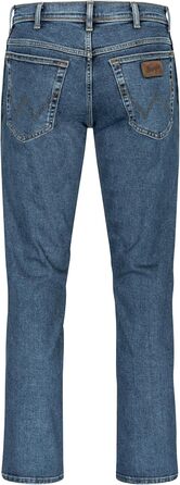 Джинси чоловічі Wrangler Texas Regular Fit Authentic Straight, еластичні, Stonewash, з ременем (36W/36L, коричневий)