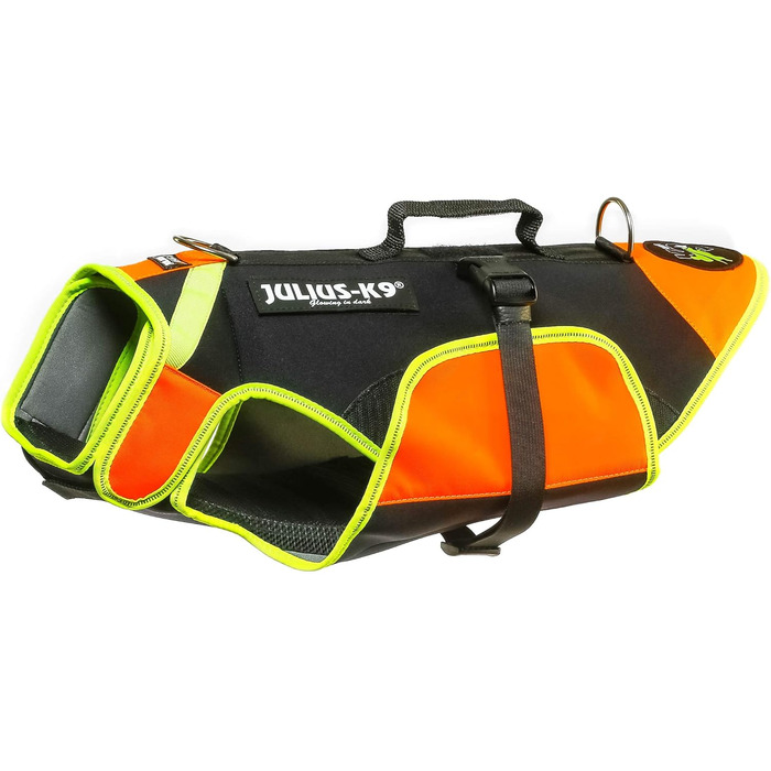 Жилет для собак Julius-K9 IDC 3в1, чорний та неоновий, розмір M (1 шт.)