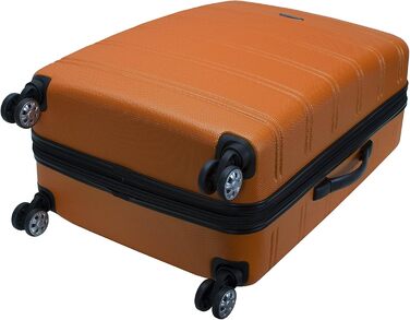 Чемодан Rockland Melbourne Hardside Розширений, великий, 71.1 см, оранжевий, в клітинку (Sunset Chevron)