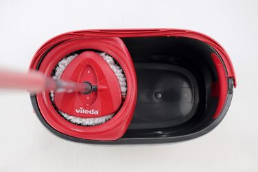 Набір для миття підлоги Vileda Turbo 3in1: моп з мікрофібри, відро з педальним механізмом, телескопічна ручка (85-123 см)