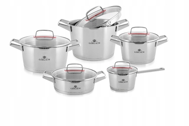 Набір каструль Gerlach Superior з нержавіючої сталі, 10 предметів