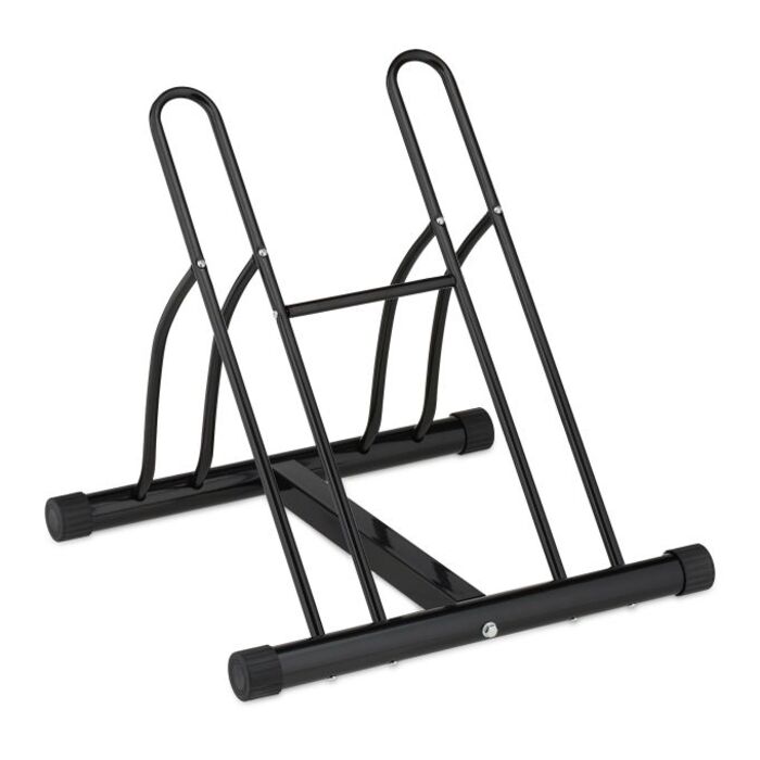 Relaxdays Black Bicycle Stand for 2 Bikes