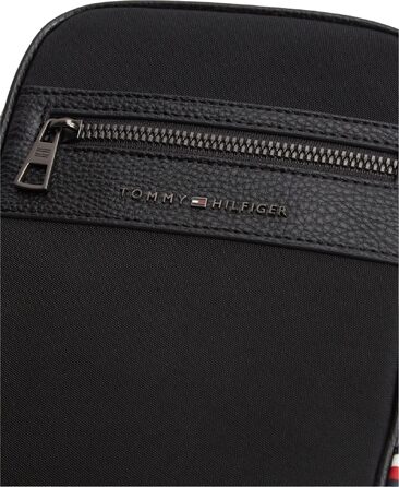 Чоловіча сумка-месенджер Tommy Hilfiger Repreve Mini Reporter з зовнішньою кишенею, чорна