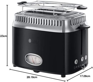 Електричний чайник Russell Hobbs 1.7л, 2400W, Retro дизайн, нержавіюча сталь, з індикатором температури та рівня води