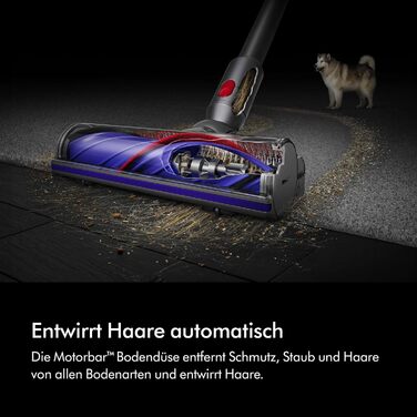 Бездротовий пилосос Dyson V8 Origin: потужність 130 AW, до 40 хв роботи, технологія Motorbar, видаляє шерсть тварин