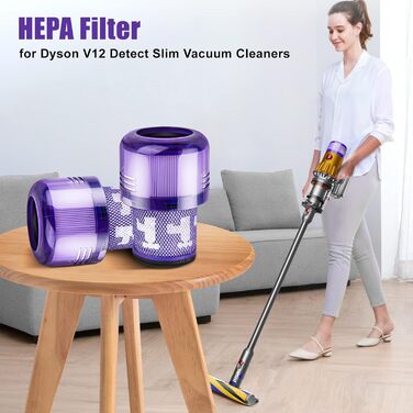 Фільтр HEPA для пилососа Dyson V12 Detect Slim (971517-01) - 3 фільтри + щітка