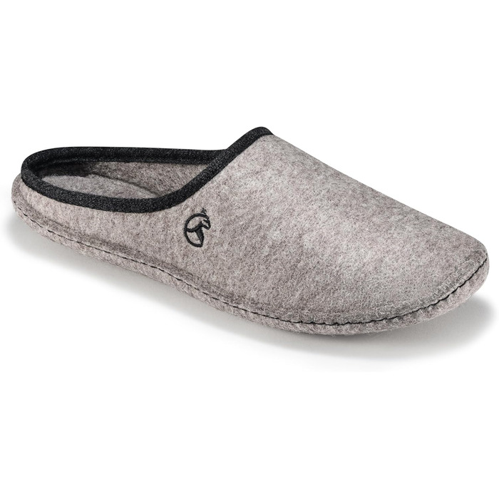 Чоловічі фетрові тапочки ESTRO - теплі зимові халапи для дому, широка модель, сірий колір, розмір 45 EU