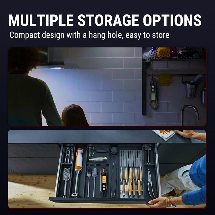 Термометр для м'яса ThermoPro TP03H: точний термометр-щуп для гриля та приготування їжі (IPX6, вологостійкий)