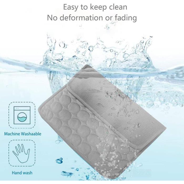 Килимок охолоджуючий для собак YXHZVON, 150 x 100 см, 2XL, сірий. Охолоджуючий килимок для собак, миючий, для дому, машини, в дорогу