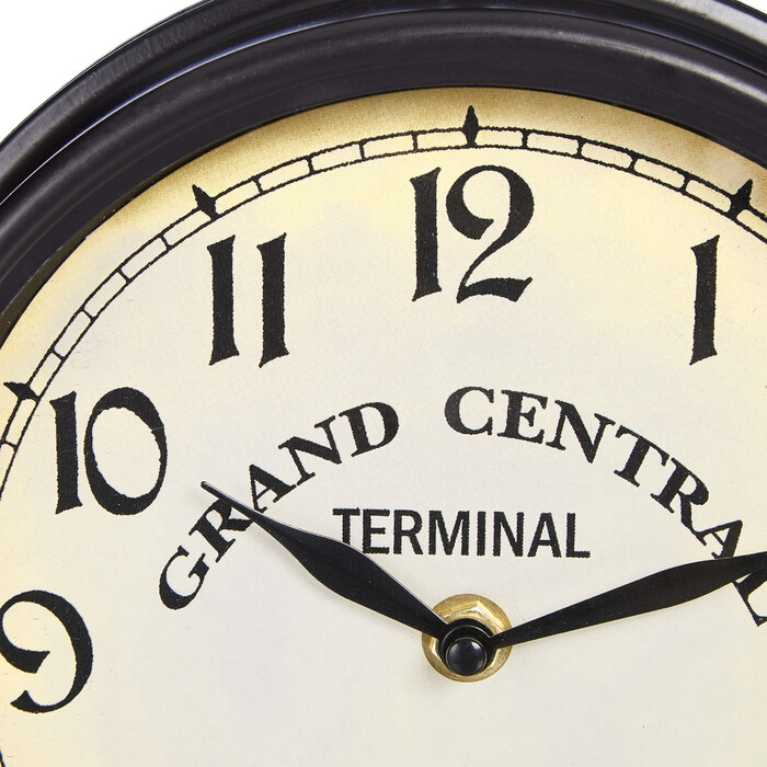 Relaxdays Train Station Clock, double-sided