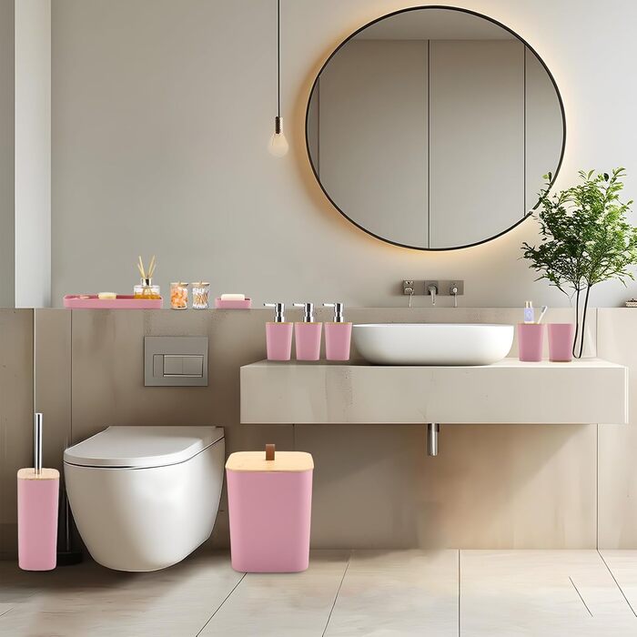 Набір для ванної кімнати XLHOMO: 27 предметів у фіолетовому кольорі (душовий завіс, килимки, аксесуари).