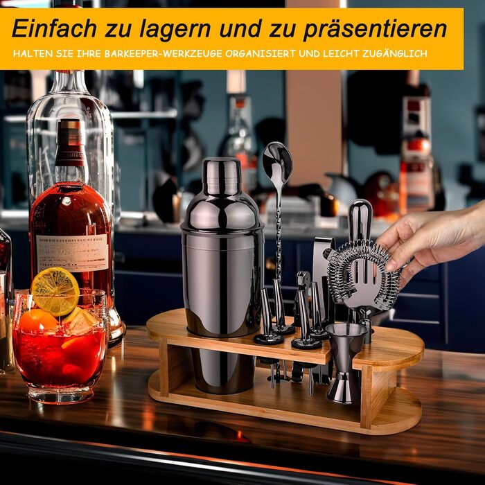 Набір для приготування коктейлів Barkeeper Set: шейкер, міксер, аксесуари, професійний барний інструмент, подарунок для дому та чоловікам