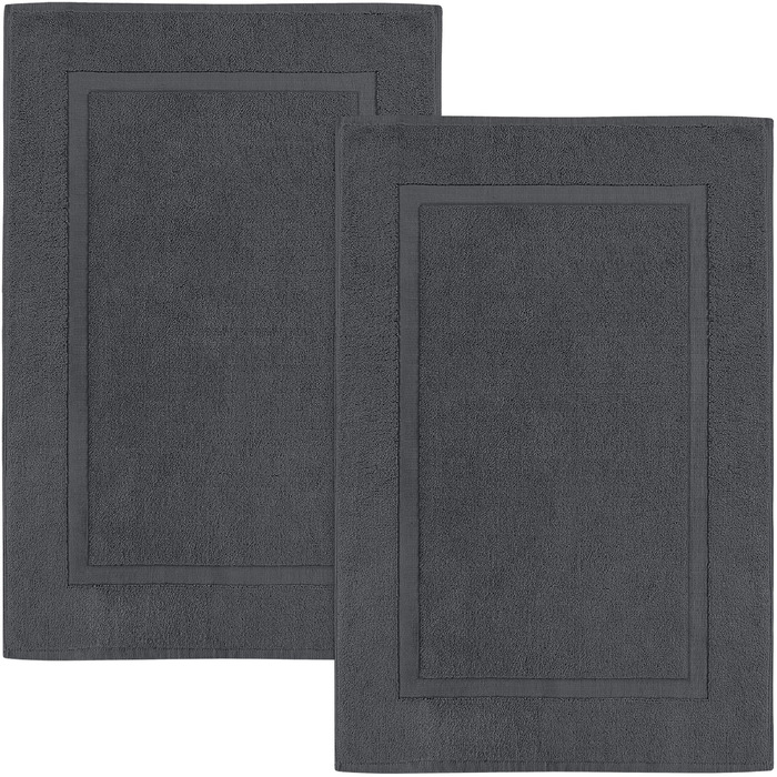 Набір бавовняних килимків для ванної кімнати Utopia Towels, 53.3 x 86.4 см, темно-сірий (антрацит), 2 шт., придатні для прання