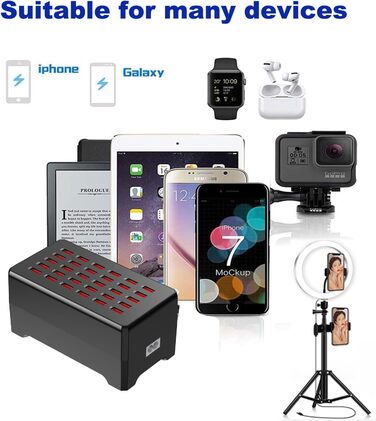 USB-станція зарядки 30 портів 150W/30A для смартфонів, планшетів та інших пристроїв