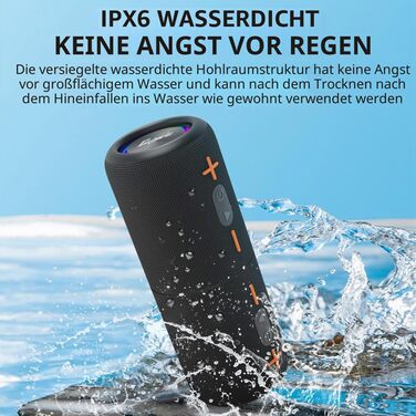 CYBORIS 2 Портативна Bluetooth колонка, водонепроникна, 20 Вт, 24 год, True Wireless