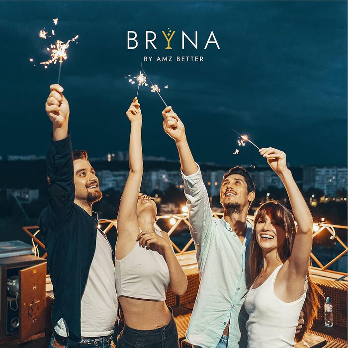 BRYNA - Set of 6 wine glasses, 33 cl, made of polycarbonate (hard plastic), 100% Italian design, unbreakable glasses, reusable and dishwasher-safe wine glasses, transparent