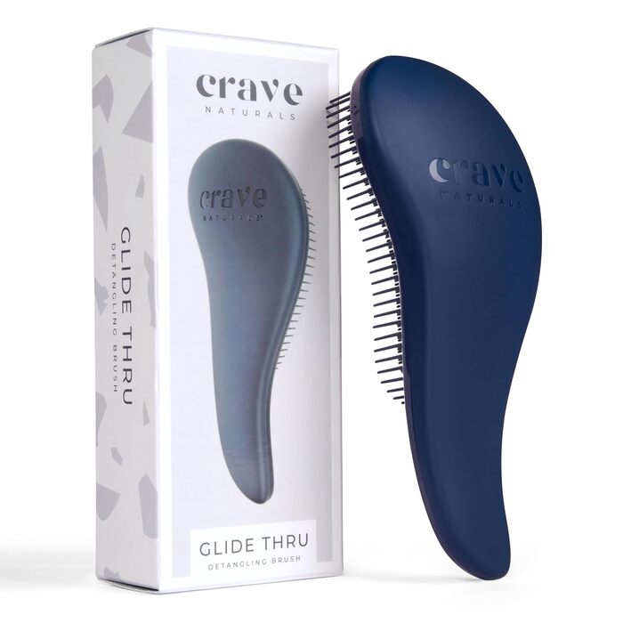 Crave Naturals Glide Thru - щітка для розчісування волосся для дітей та дорослих, блакитна
