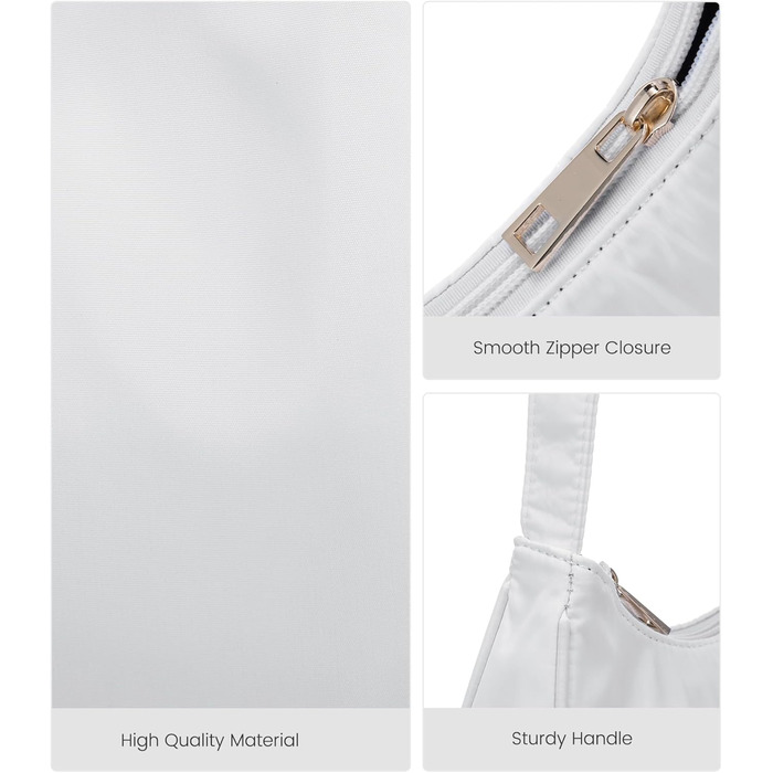 Сумка LOVEVOOK жіноча мініатюрна через плече, клатч, біла нейлонова для побачень, вечірок, покупок