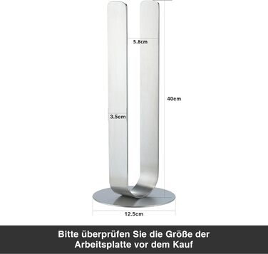 Тримач для рушників ZUNTO без свердління, для гостей, самоклеючий, штанга для рушників з нержавіючої сталі, 40 см, сріблястий (стійкий)