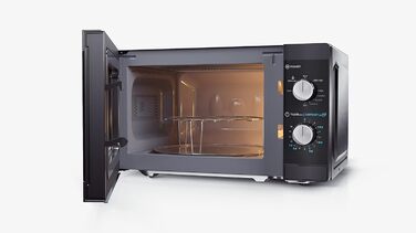Мікрохвильова піч Sharp YC-MG01E-B з грилем, 20 л, 800 Вт, 1000 Вт гриль, ручне керування, чорна