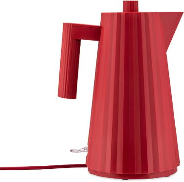 Alessi Plissé Red Electric Kettle - 1.7L, 2400W, Thermoplastic Resin, European Plug