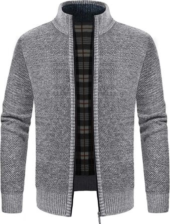 Чоловіча кардиган-кофта з флісу GLESTORE, сірий світлий, для стильного образу