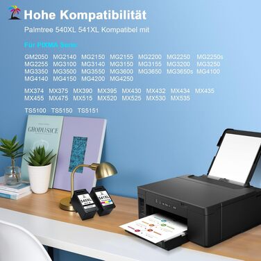Картриджі Palmtree 540XL та 541XL сумісні з принтерами Canon (чорний та кольоровий)