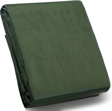 STARPYNG-140g/m² Green 5mx8m Tarp, Cover Sheet, Waterproof, UV Resistant, Weather Resistant, Covering Cars, Boats, Courtyards, Camping, Wood Tarp