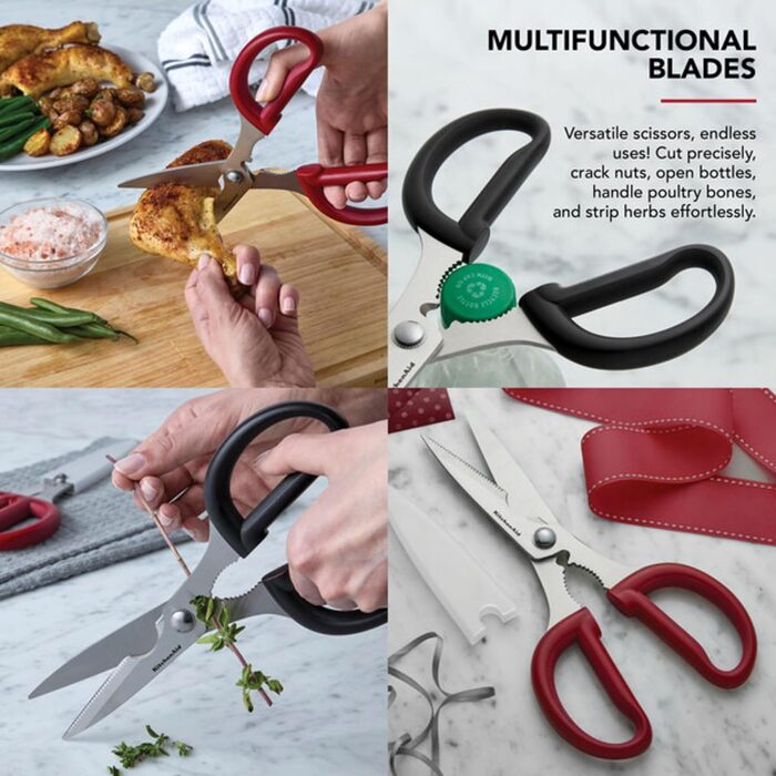 Кухонні ножиці KitchenAid з нержавіючої сталі, сірі, з антиковзкими ручками