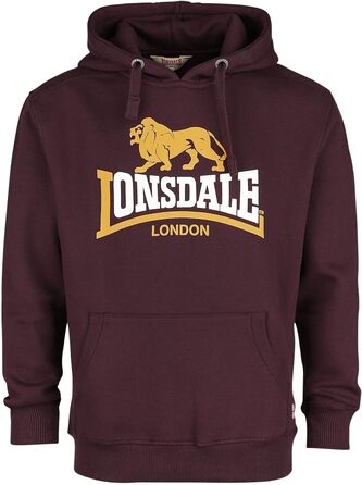 Світшот Lonsdale London Thurning для чоловіків Бордовий, Базовий, Casual, Streetwear