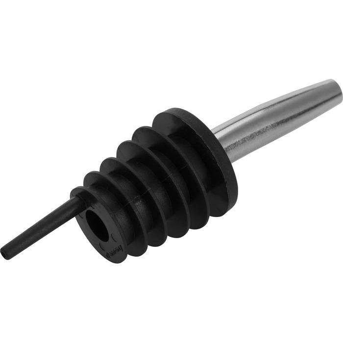 Наливник для пляшок Westmark Inox Eco-Pour, нержавіюча сталь, з кришкою та повітряною трубкою, чорний/хромований, 45372280