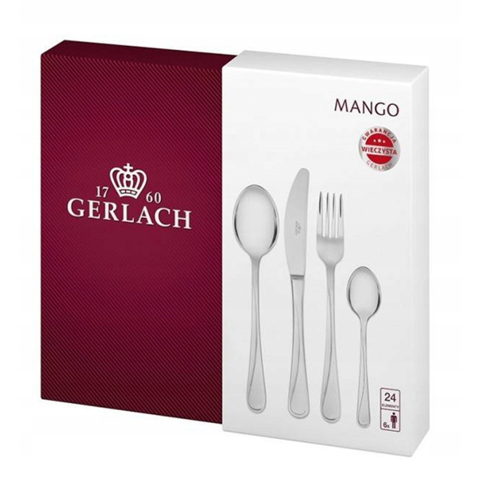 Набір столових приборів Gerlach Mango, 60 предметів, на 12 осіб, нержавіюча сталь, полірована