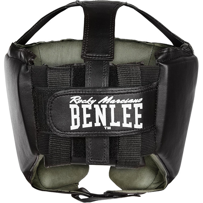 BENLEE Synthetic Leather Headguard Mike S/M Black - Protective Headgear for Martial Arts & Boxing