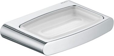 KEUCO Metal Soap Dish, Chrome Polished with Genuine Crystal Bowl, Crystal Glass Clear, for Bathroom, Shower, Kitchen, Wall Mounting, Soap Dish, Soap Holder, Elegance