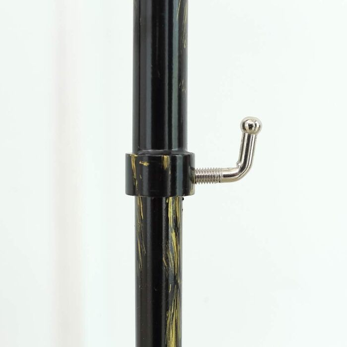 Clothes Rack Clothes Rail Coat Rack with Shoe Storage, Width 136cm, Vintage Style Metal Height Adjustable from 126 to 200 cm (Bronze Black)