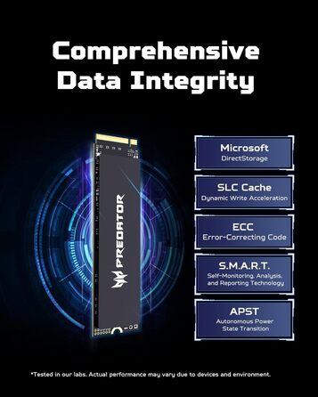 SSD Acer Predator GM9000 Gen5 1TB NVMe PCIe 5.0 - Швидкий накопичувач для ігор та ПК