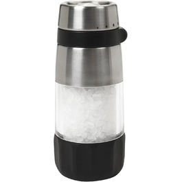 Соломолка OXO Good Grips Elegante з нержавіючої сталі, срібляста, регульований помел