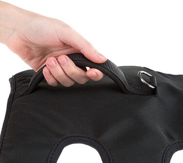 Шлейка для собак Ferplast Ergo Trekking Medium, чорна, з 6 застібками, вишукана посадка, світловідбиваюча, з підкладкою