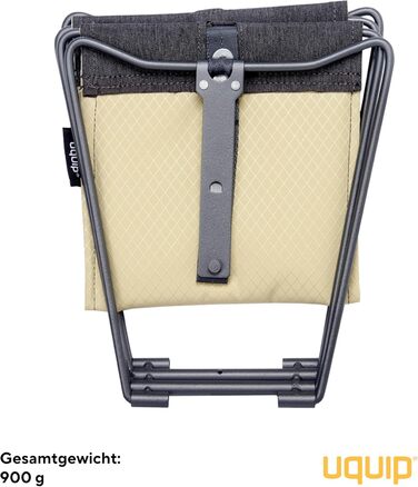 Складний туристичний стільчик Uquip Falthocker Fancy Petrol: міцний, компактний, для кемпінгу, відпочинку та подорожей (пісок)