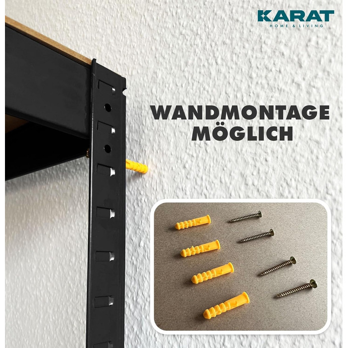 KARAT Heavy-Duty Shelving Unit, 2-Piece Set