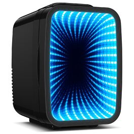 Міні холодильник 4L з RGB підсвіткою, охолодження/підігрів, 2в1, для напоїв та догляду за шкірою, 220V/12V, чорний