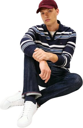 Чоловічі кросівки Tommy Hilfiger Vulcanized Essential з деталями з натуральної шкіри, білі, 43 EU