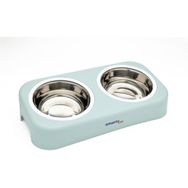 Набір мисок для котів та собак Smarty Life з піднятою платформою - нержавіюча сталь, для корму та води